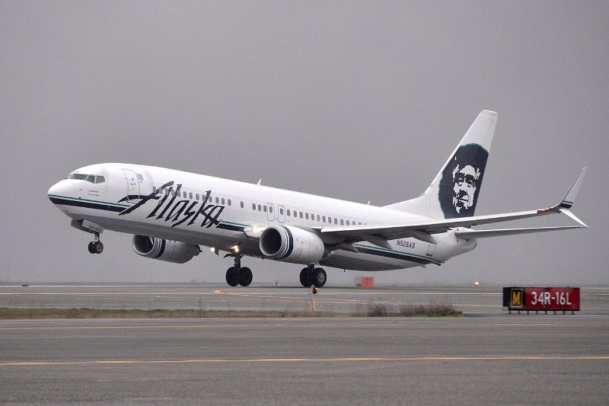 Un avión de Alaska Airlines.