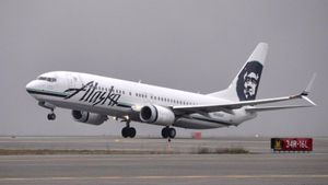 Un avión de Alaska Airlines.