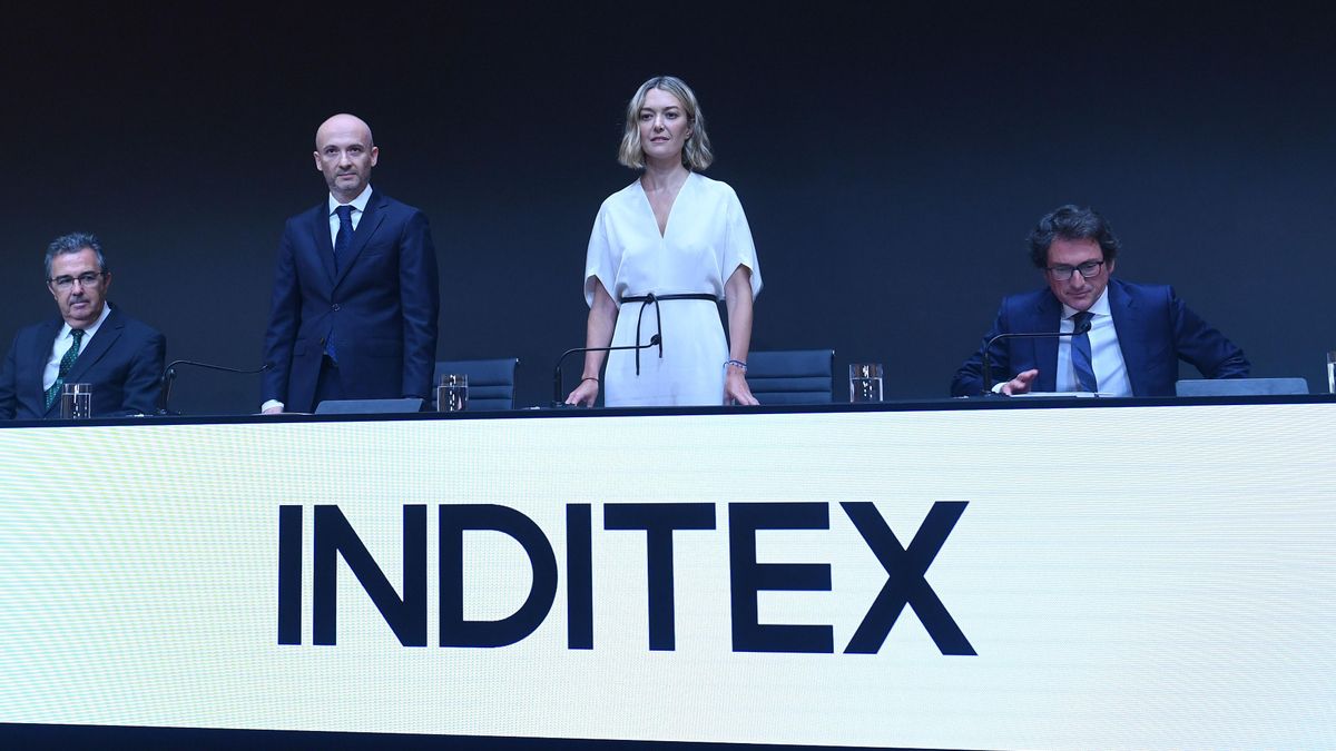 Marta Ortega, en su primera junta de accionistas de Inditex como presidenta.