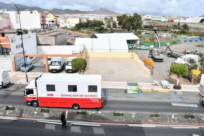 14/11/2019 CARRIZAL. INGENIO. Monataje de la Feria del Sureste en la Avenida Carlos V de Carrizal. Fotógrafa: YAIZA SOCORRO.  | 14/11/2019 | Fotógrafo: Yaiza Socorro