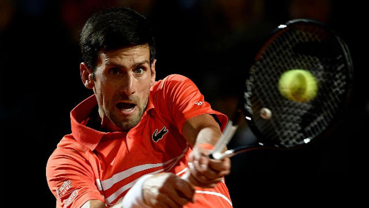 Djokovic suda para ganar a Del Potro