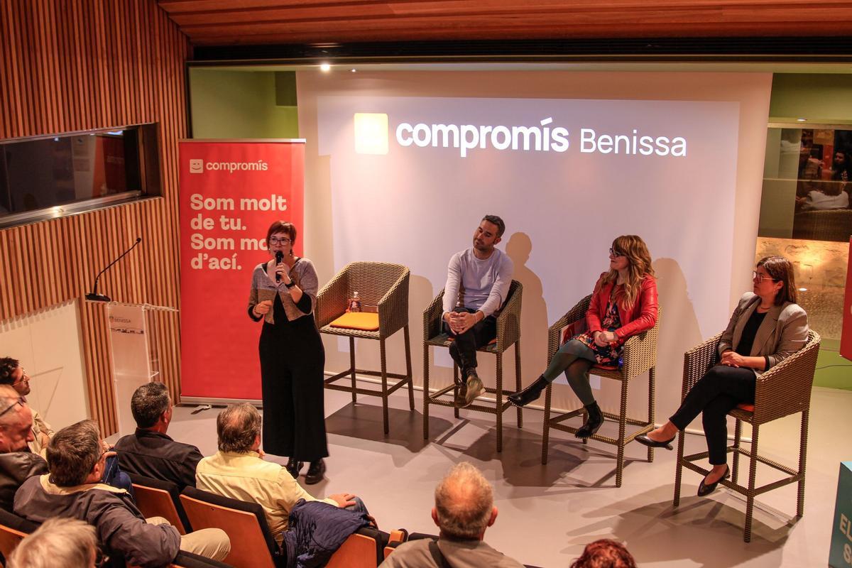 Àgueda Micó, en el acto de presentación de la candidatura de Compromís en Benissa