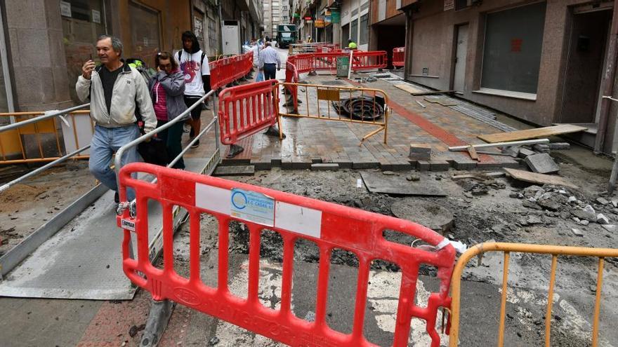 Estado de las obras en la calle Lepanto. // G. Santos