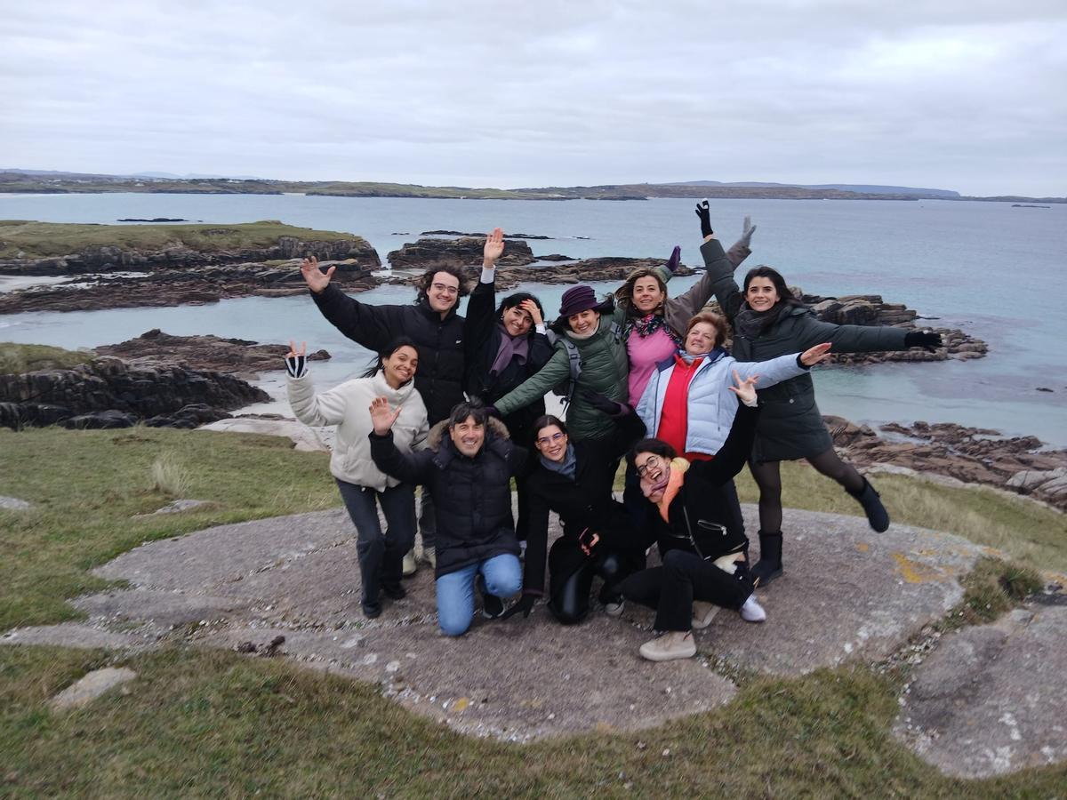 El grupo de la EOI La Vall d'Albaida, en Irlanda.