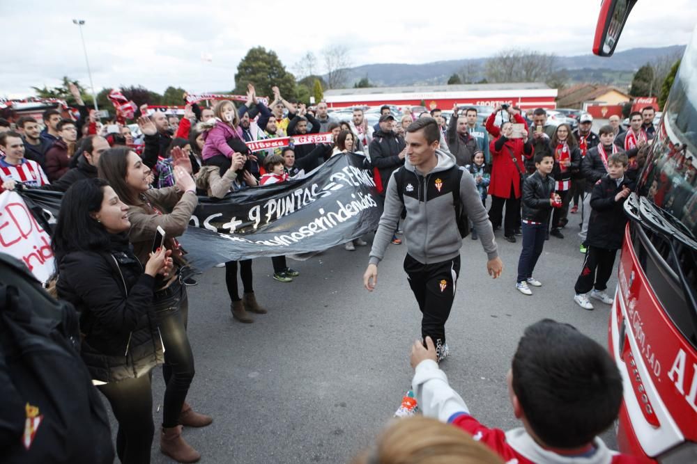 Recibimiento al Sporting en Mareo