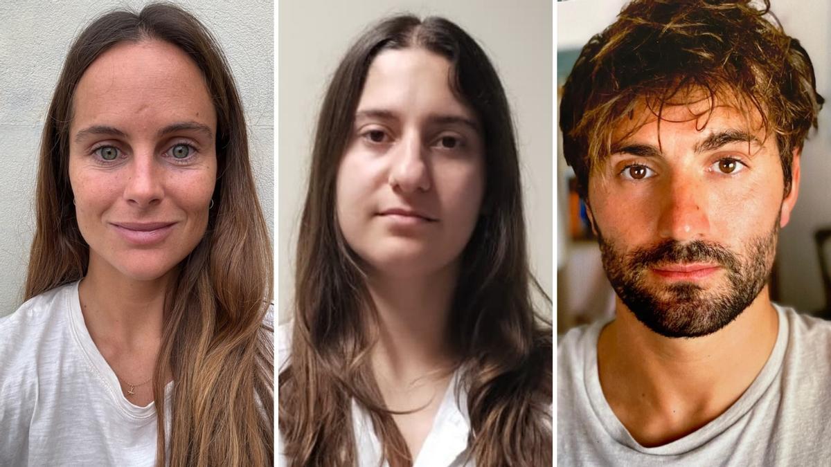 Por la izquierda, Olivia Benet, Helena González y Pablo Fernández.