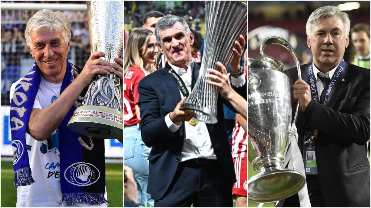 Gasperini, Mendilibar y Ancelotti, entrenadores de los mejores equipos de Europa