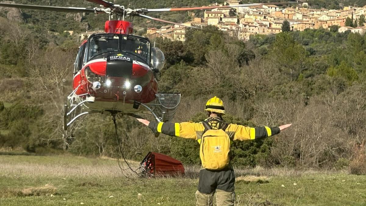 Marcos Pons en miembro de la brigada helitransportada de Ejea.