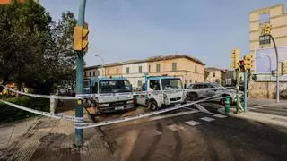 La rotura de una tubería en la calle Manacor obliga a cortar el tráfico de entrada a Palma y provoca retenciones