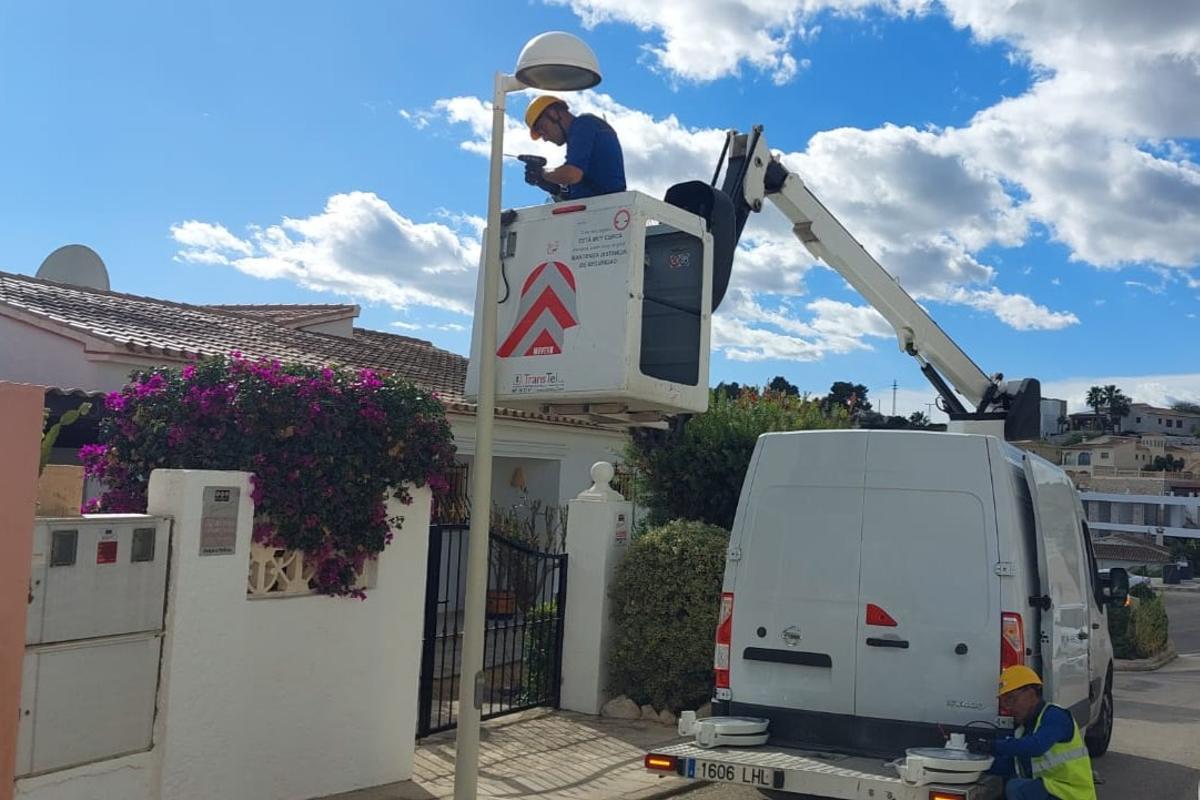 La instalación de nuevas farolas led