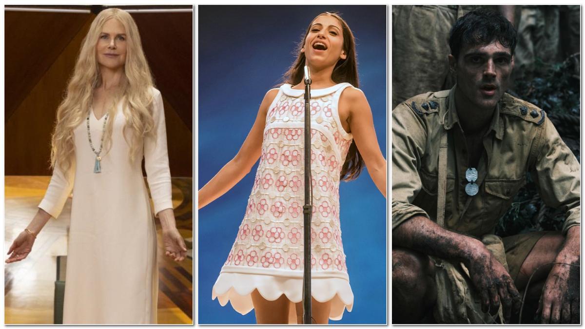 Nicole Kidman en 'Nine perfect strangers', Carolina Yuste en 'La canción' y Jacob Elordi en 'El camino estrecho'