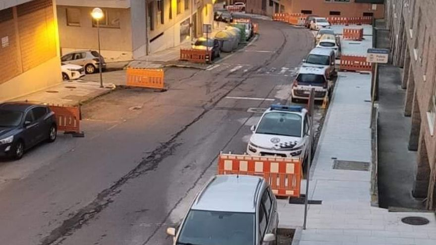 La Avenida Párroco Villanueva de Sada, con las obras paralizadas.