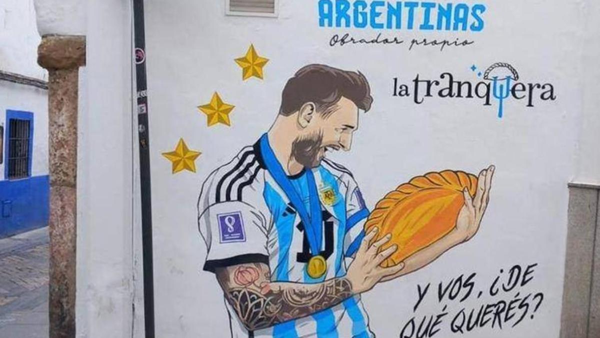 El graffiti de Leo Messi en 'La Tranquera'