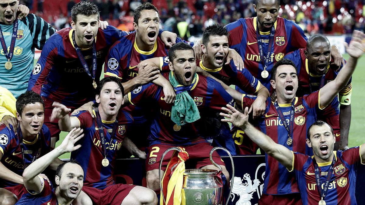 La euforia se desató en las filas del FC Barcelona tras conquistar la Champions 2010-11