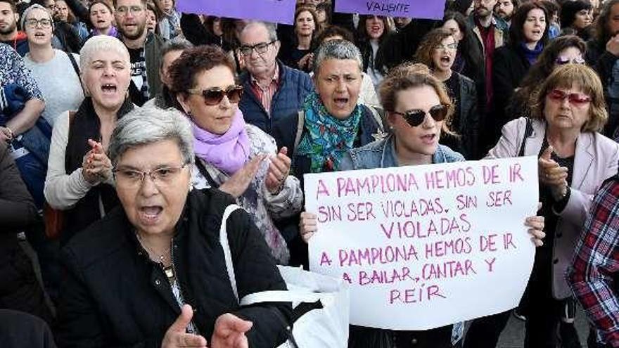 Manifestación contra la sentencia de &#039;La Manada&#039; en A Coruña.