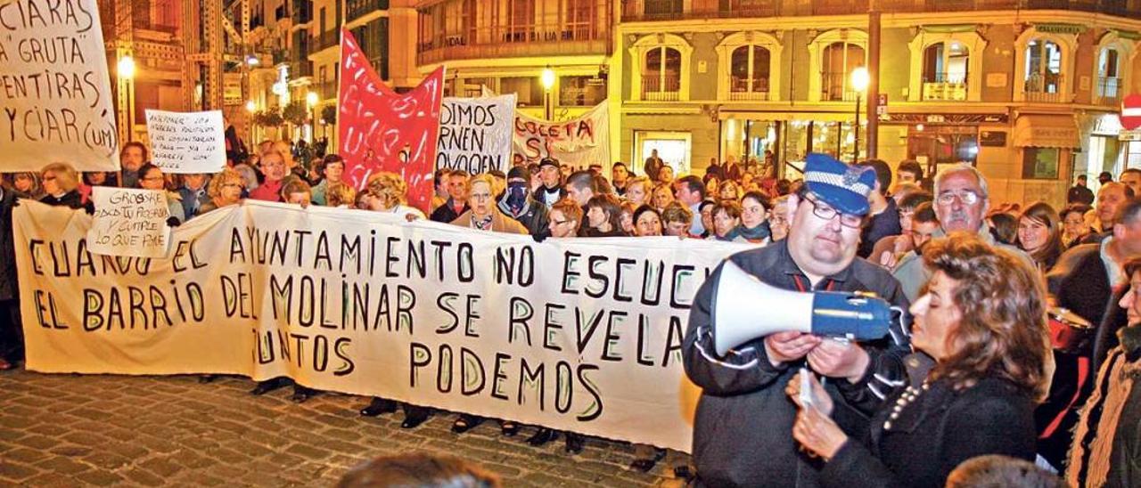 Uno de los numerosos actos de protesta vecinal.