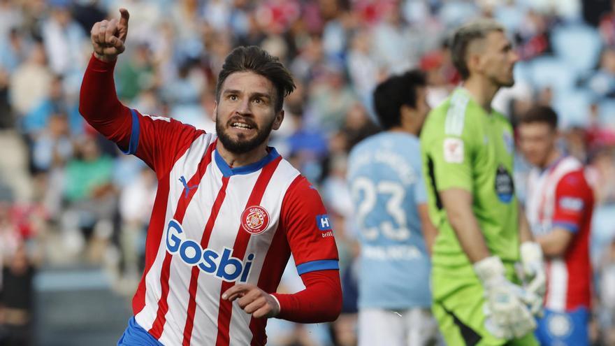 Portu celebrant el gol a Balaídos