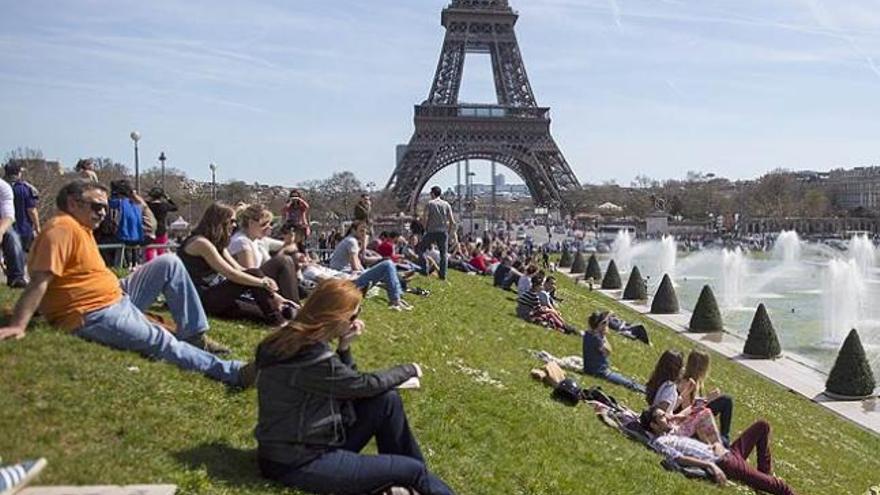 La torre Eiffel de París.