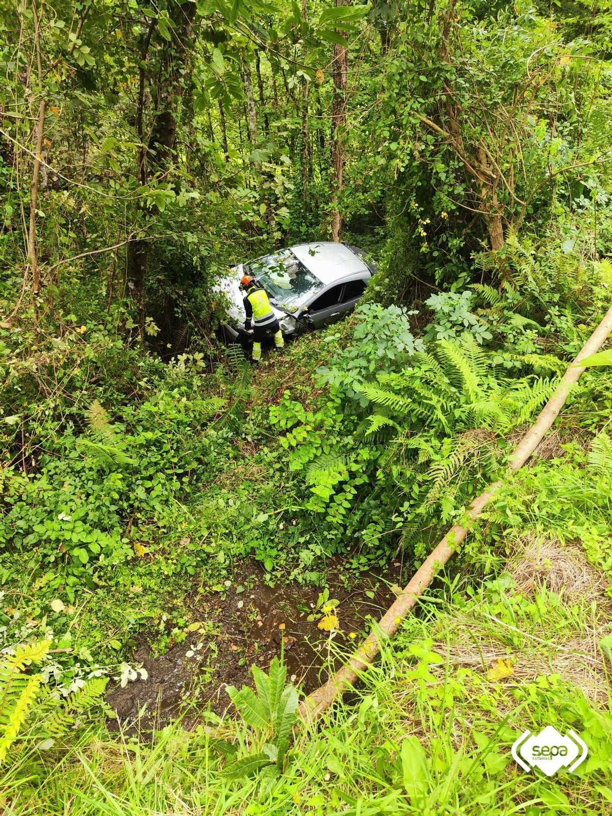 El rescate de los accidentados en Onís.