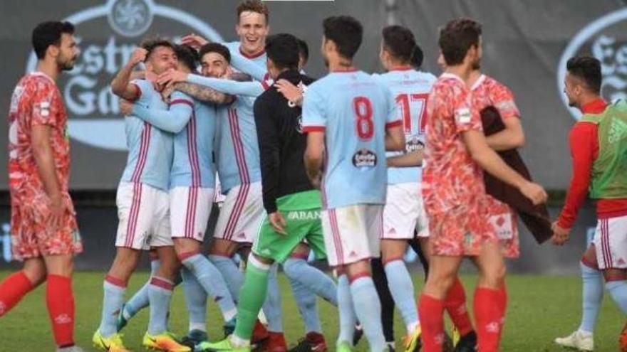 El filial del Celta celebra su entrada en la fase de ascenso.