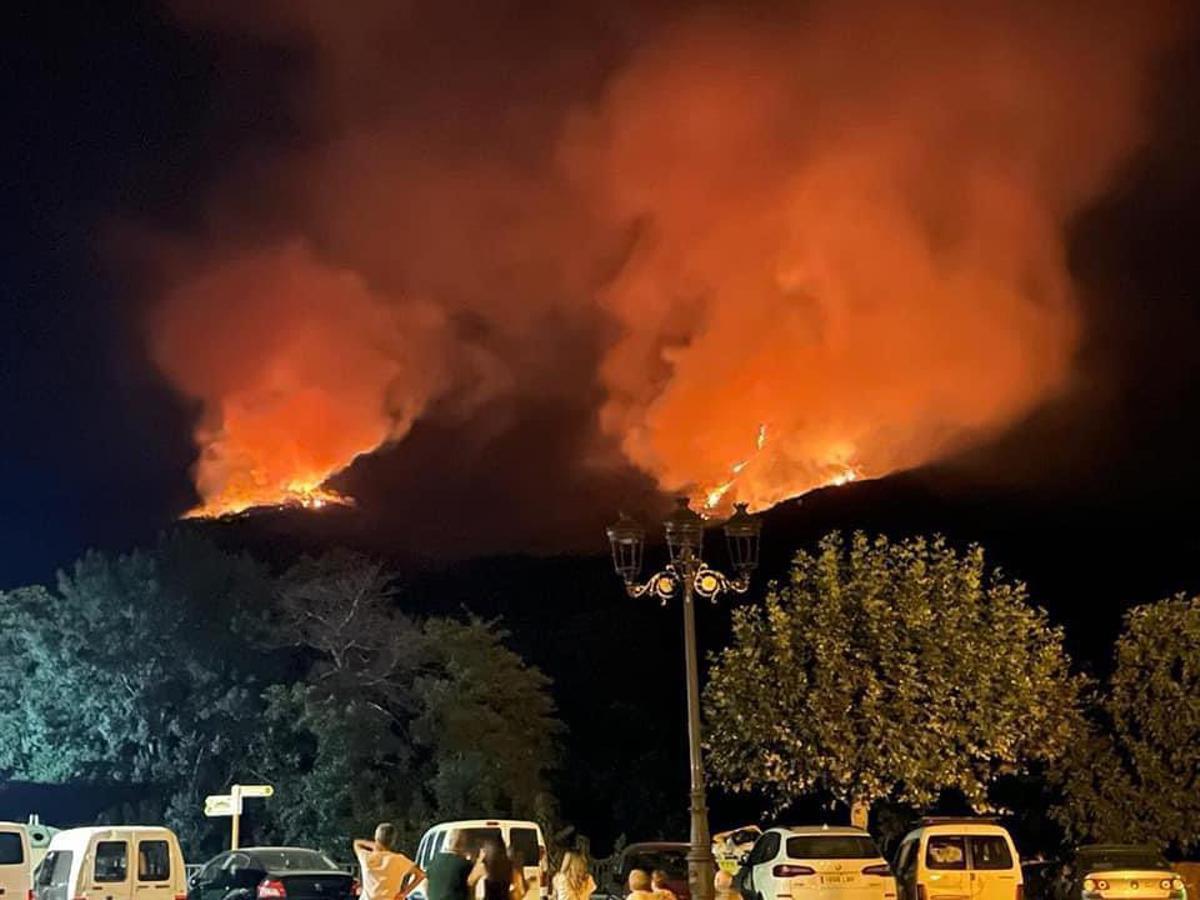 El incendio declarado en el Valle del Jerte, Extremadura