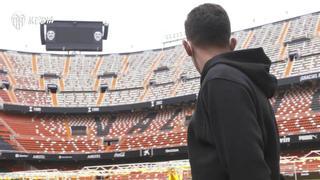 La primera vez de Christian Oliva en Mestalla