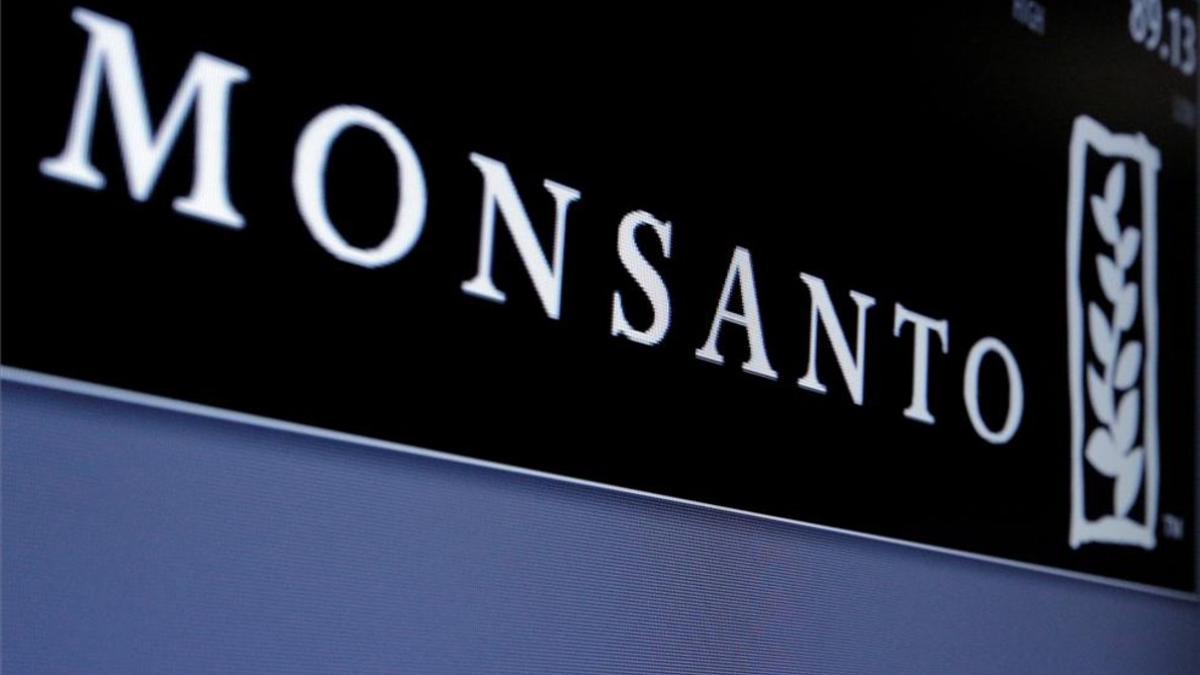 Logotipo de Monsanto en la Bolsa de Nueva York.