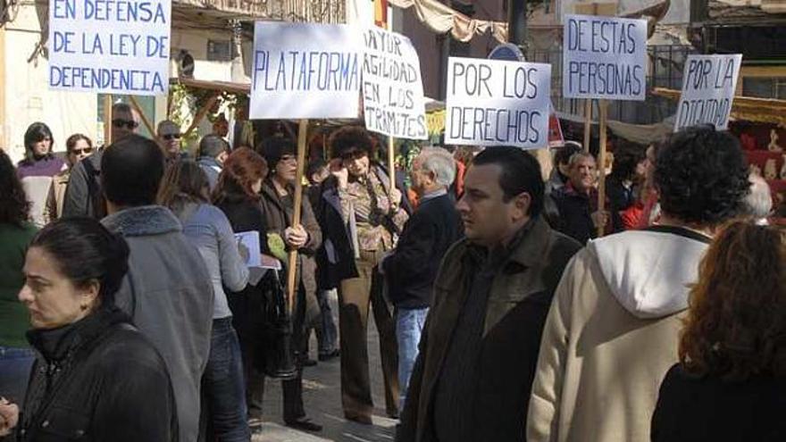 Imagen de archivo de una protesta en defensa de la ley en Orihuela