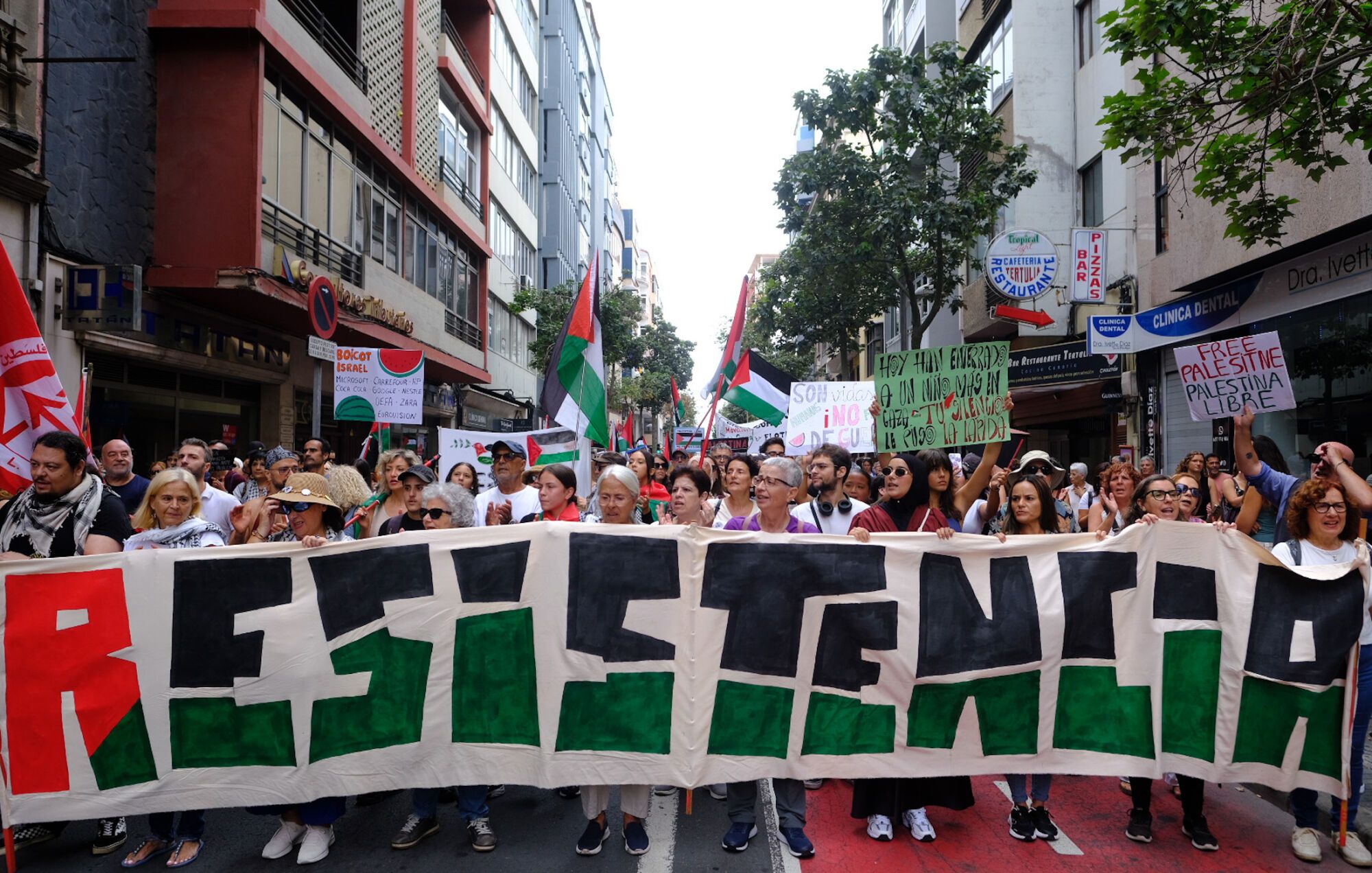  Manifestación en defensa de Palestina en Gran Canaria