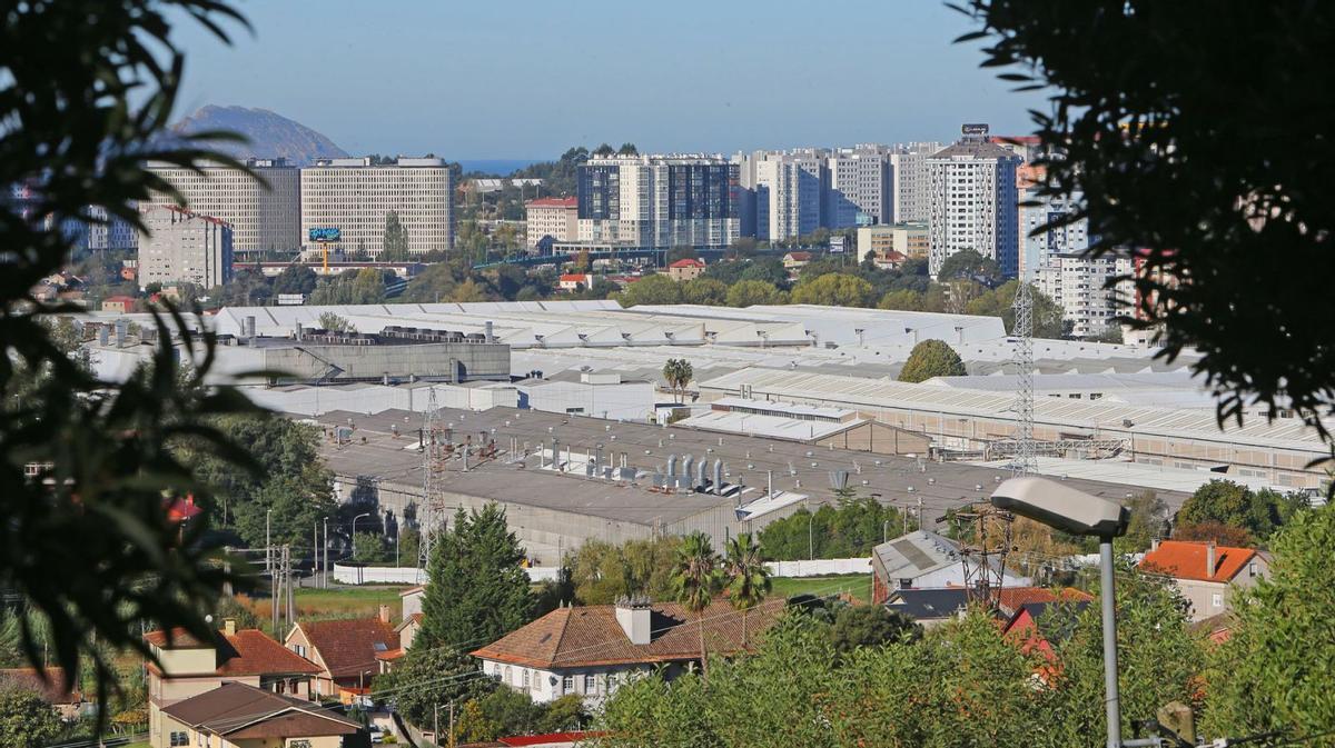Panorámica del polígono industrial de Balaídos.