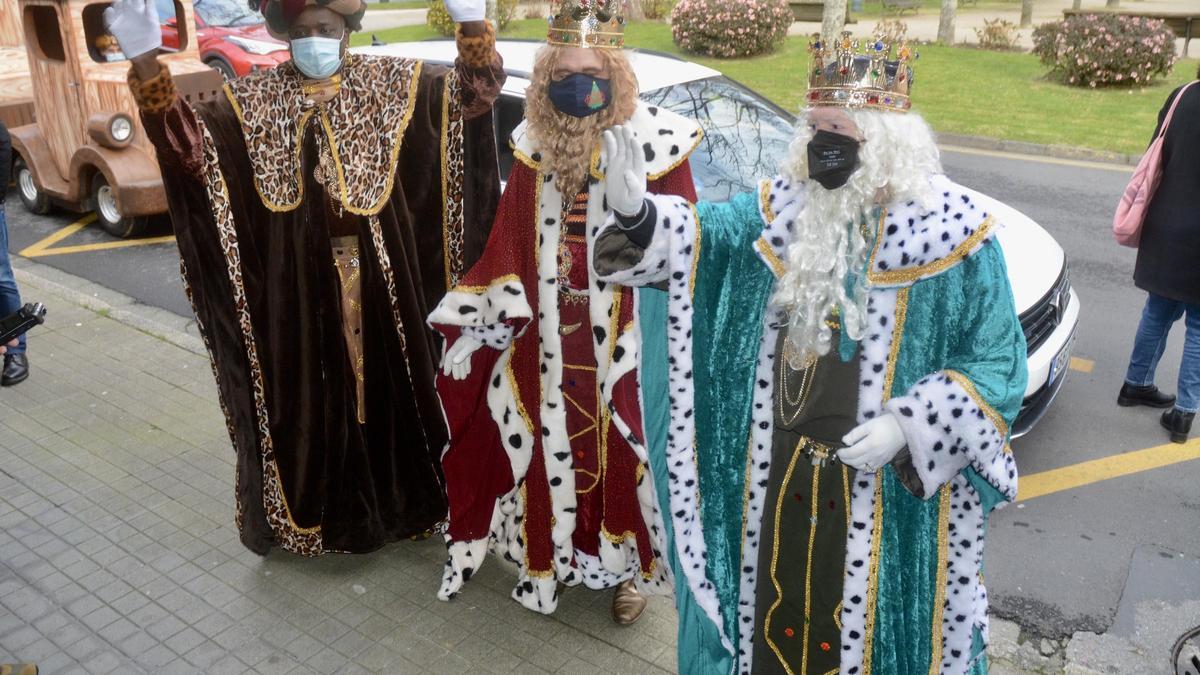 Los tres Reyes magos en Pontevedra