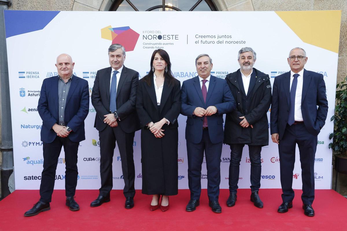 Francisco Duarte, Antonio Agrasar, María M. Allegue,  José Luis Sanz Merino, Alejandro Calvo y Juan Carlos da Silva.