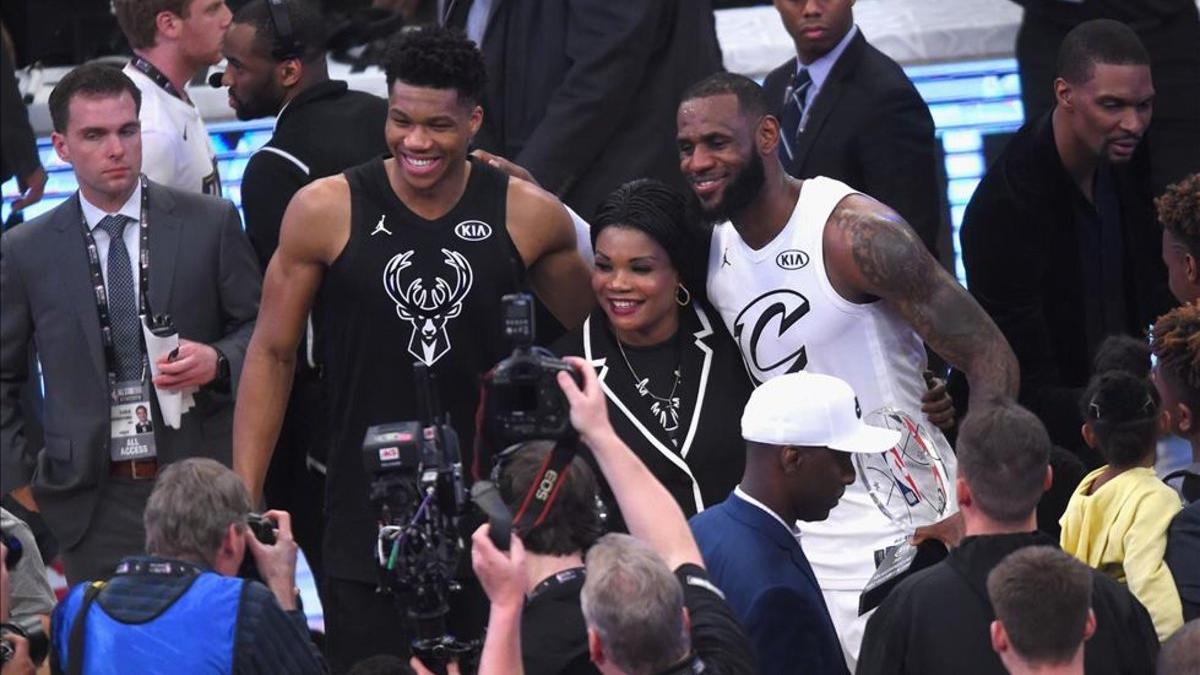 LeBroj James y Giannis Antetokounmpo serán los capitanes del NBA All Star