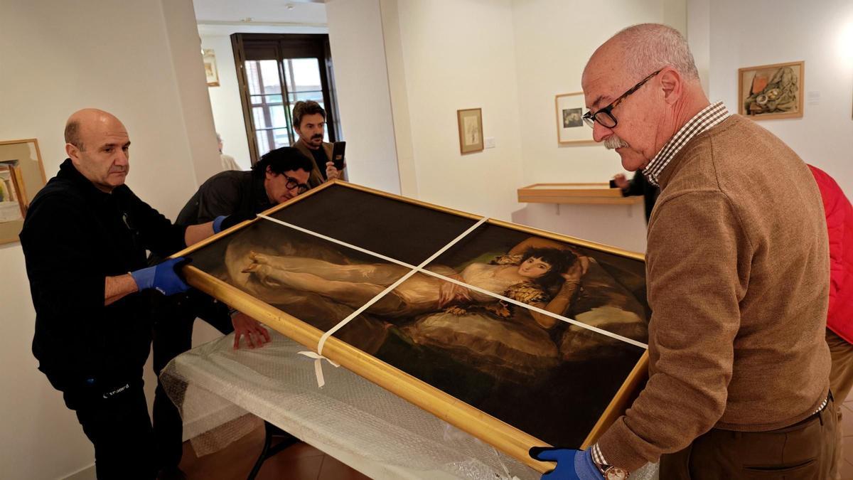 'La maja vestida' de Gaya en su museo, en Murcia.