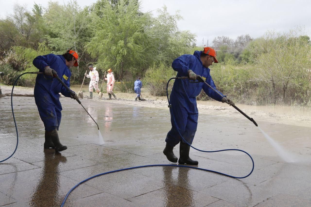 Sadeco culmina la limpieza de las zonas alcanzadas por el río