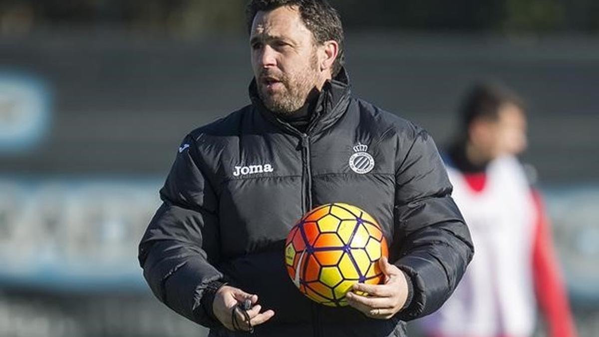 Sergio González, durante una sesión de entrenamiento en la ciudad deportiva Dani Jarque