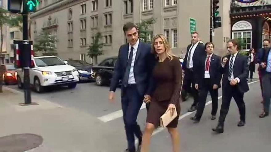 Begoña Gómez, la esposa de Sánchez, estrena su agenda propia con Melania Trump