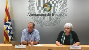 La compareixença de l’alcaldessa de Badalona i el regidor de Mobilitat.