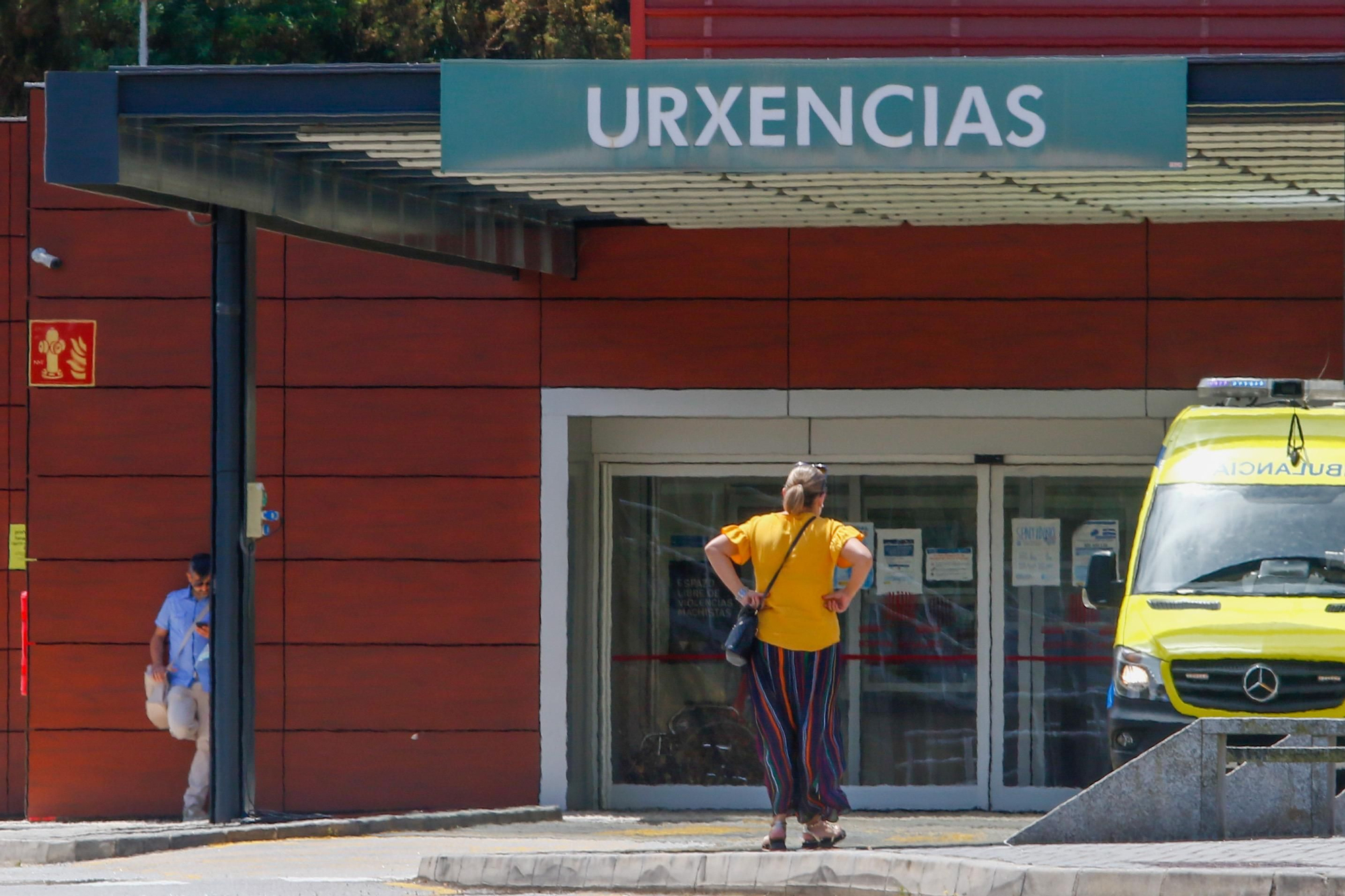 La entrada de Urxencias, ayer.