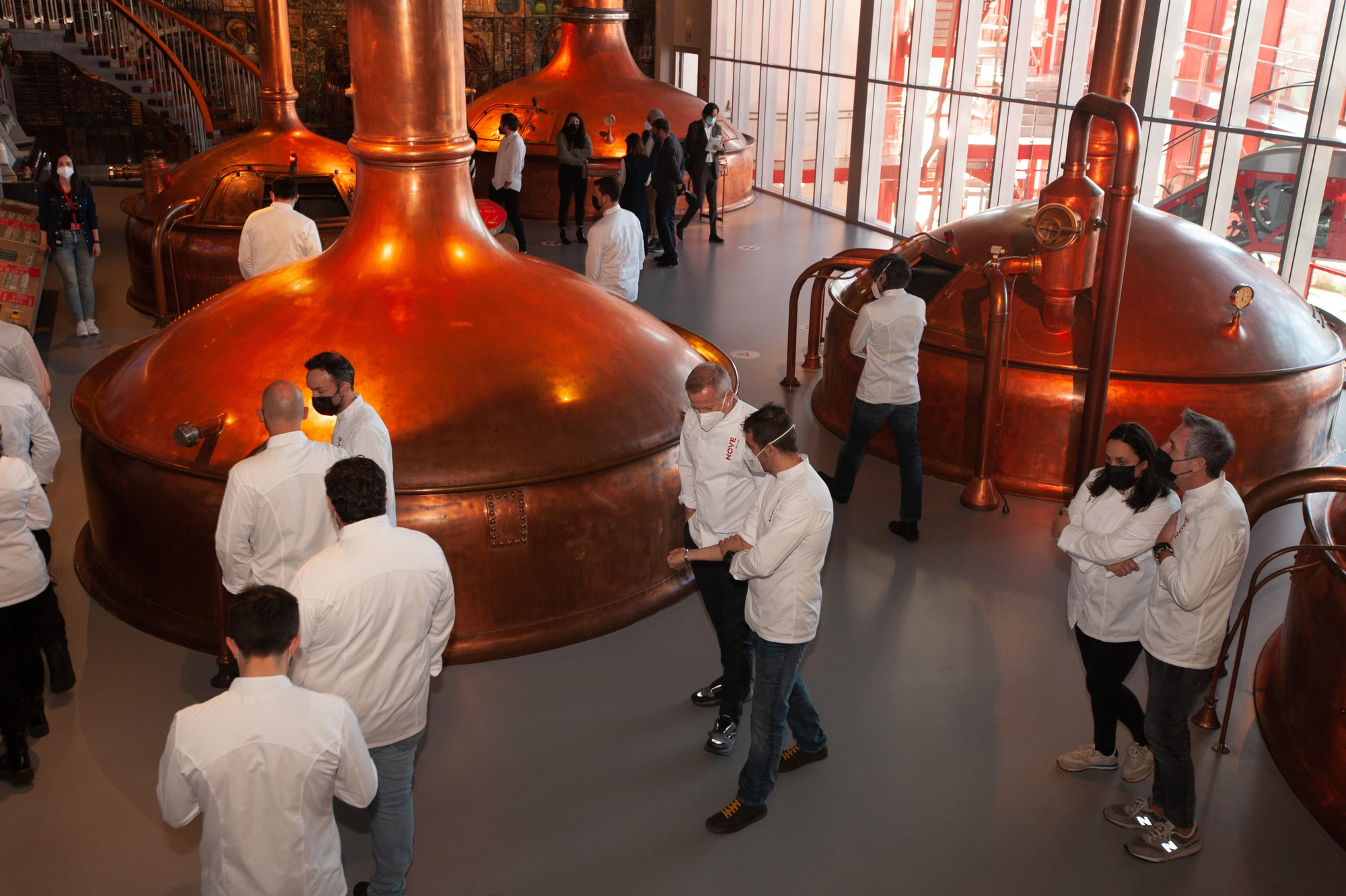 Encuentro con cocineros del grupo Nove en el Museo Estrella Galicia