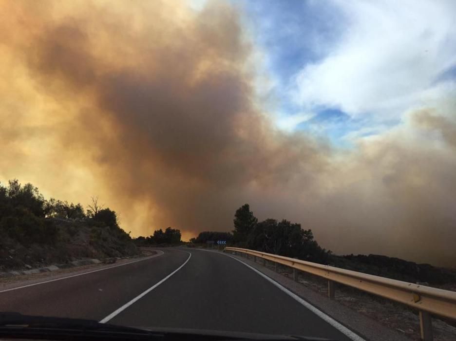 Incendio forestal en Culla