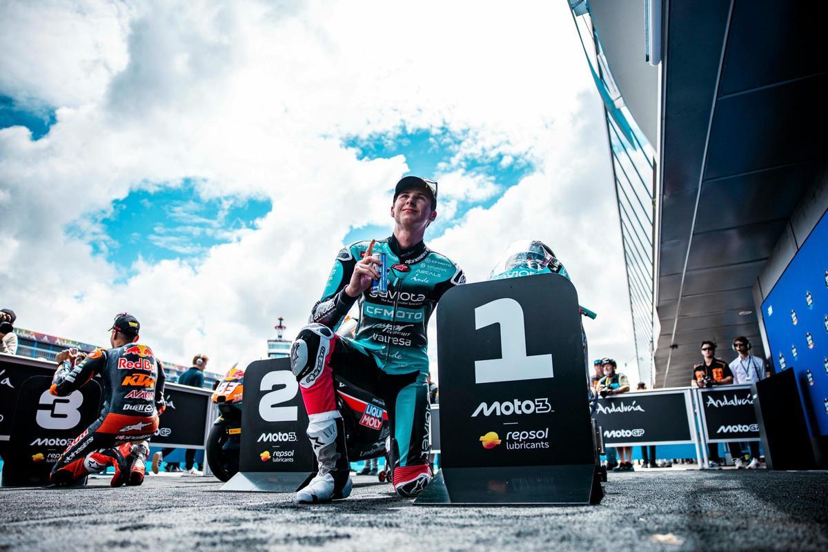 Máximo Quiles tras llevarse la 'pole position' en Jerez