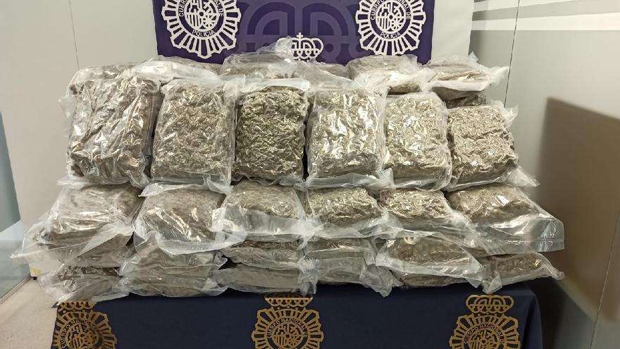 Tres detenidos por pretender enviar 60 kilos de droga en palés de productos de alimentación y limpieza