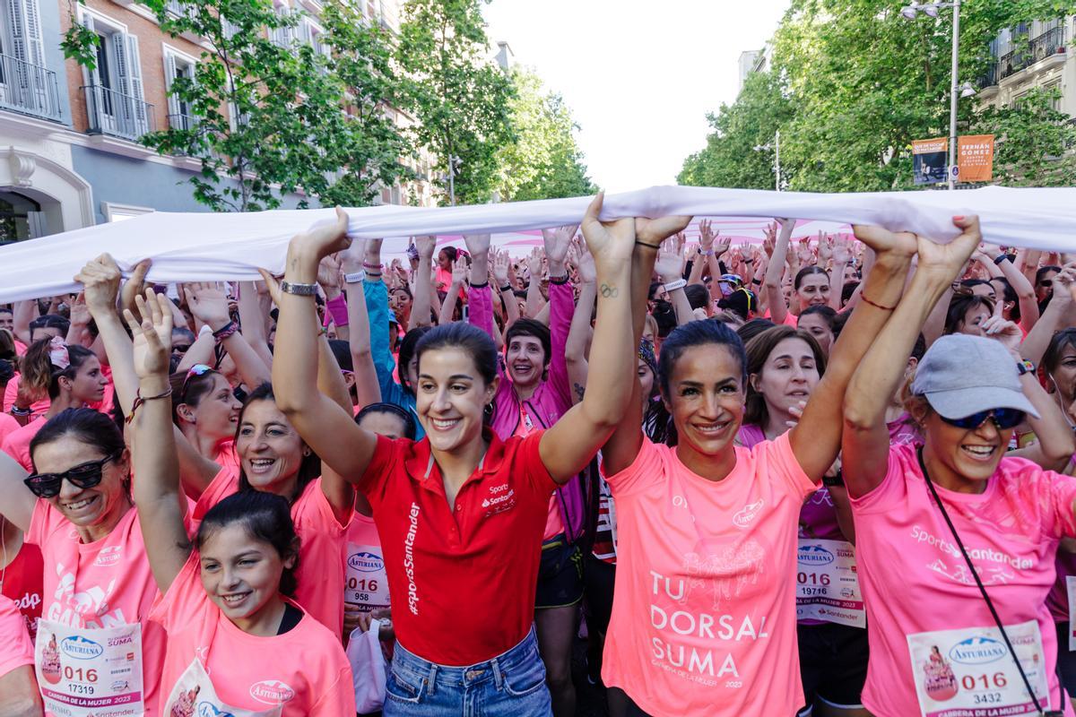 Carolina Marín, campeona olímpica y madrina de la 19ª Carrera de la Mujer disputada en Madrid.