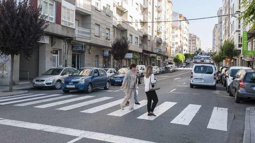 Uno de los pasos de peatones en la que se produjo un atropello en pasado año. // Brais Lorenzo