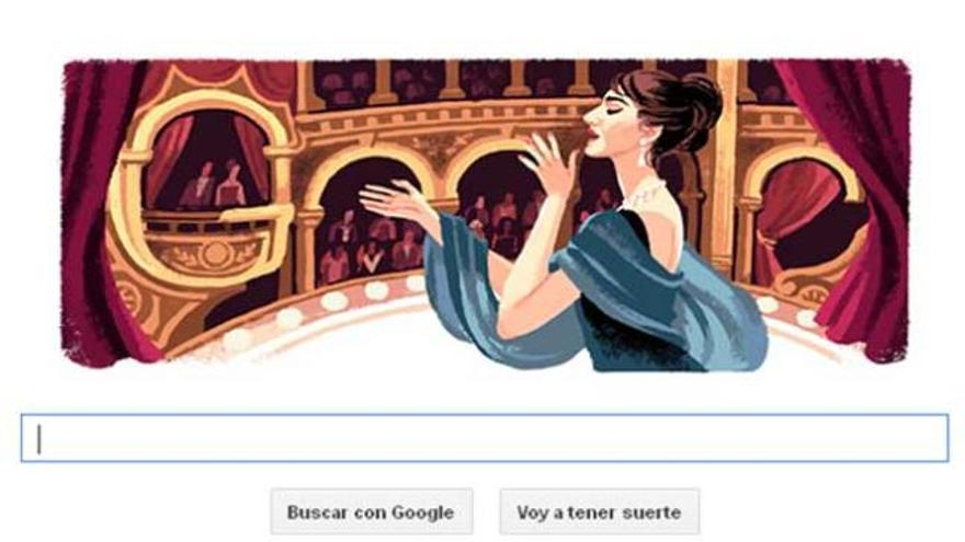 Google recuerda a Maria Callas