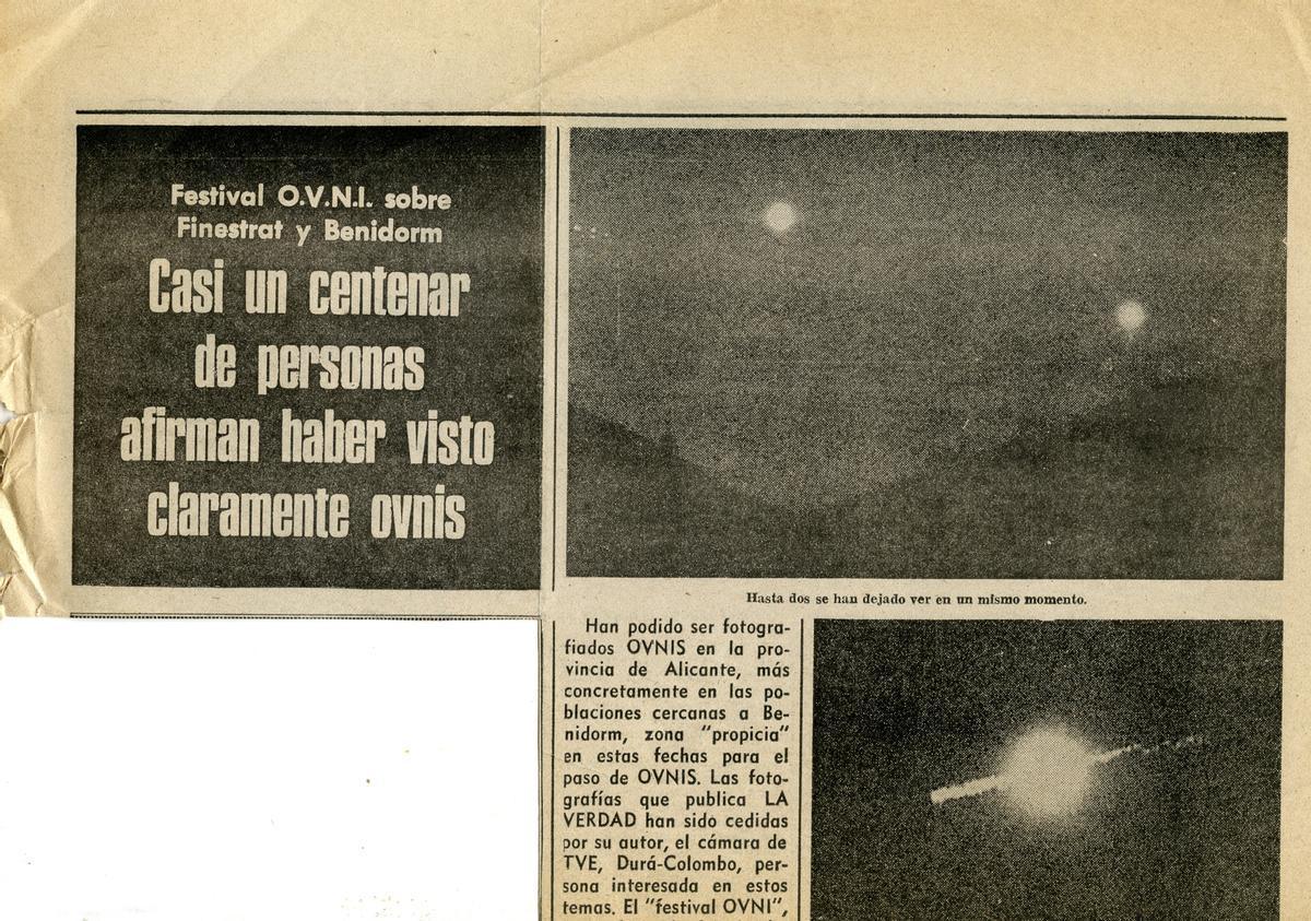 La prensa de las décadas de los 70 y 80 se hacía eco de posibles avistamientos de OVNIS.