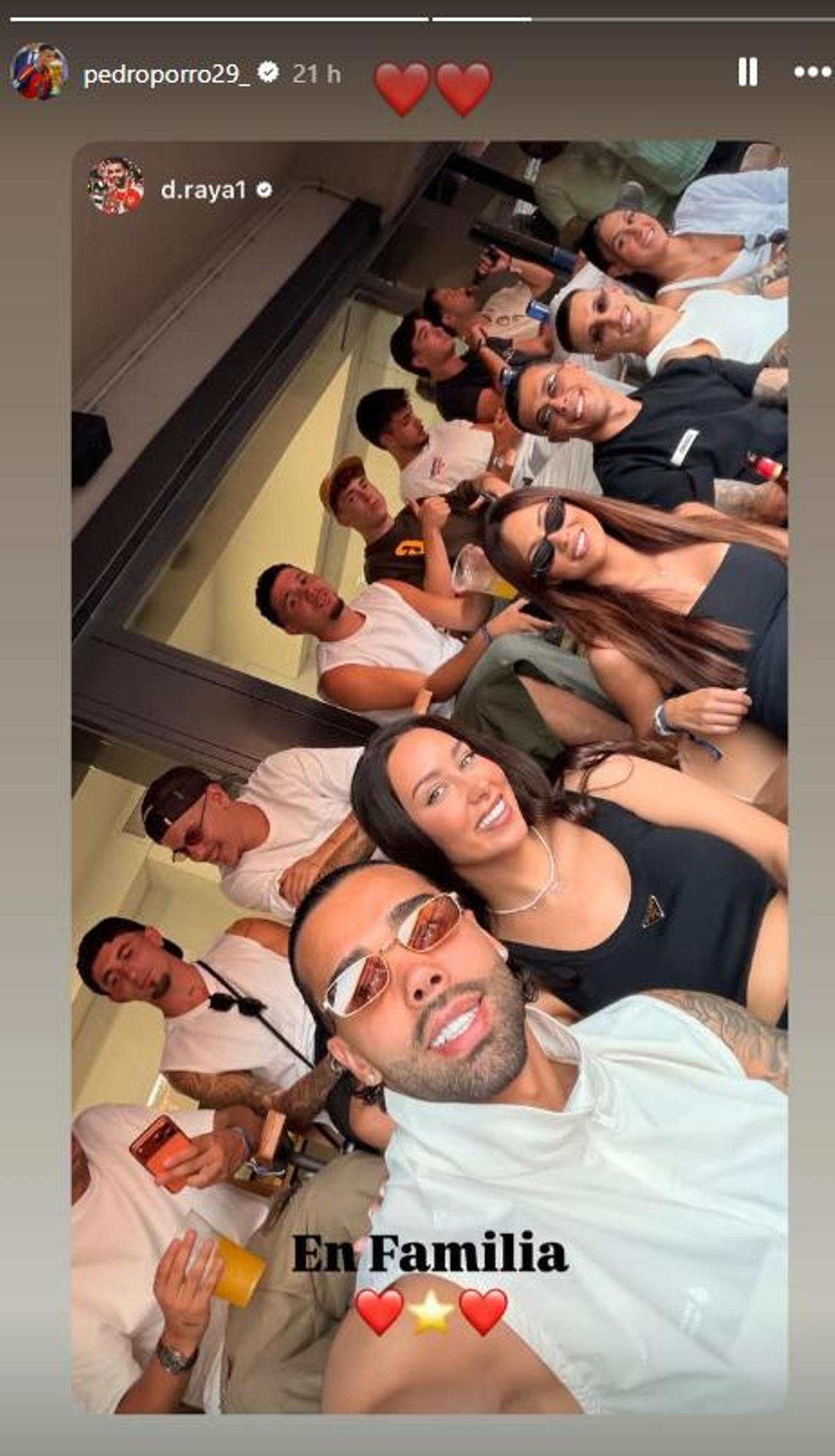 Una de las fotografías que el futbolista a publicado en sus stories de IG