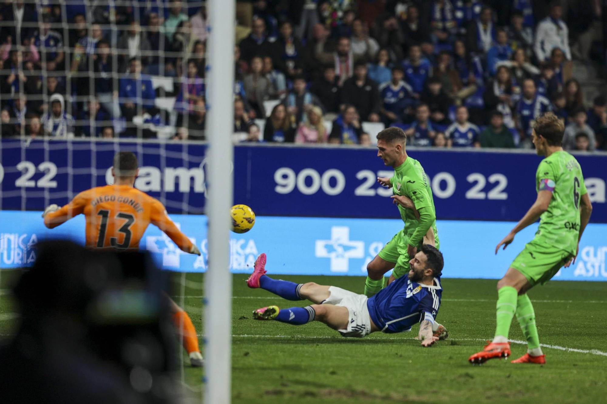 El partido entre el Real Oviedo y el Leganés, en imágenes