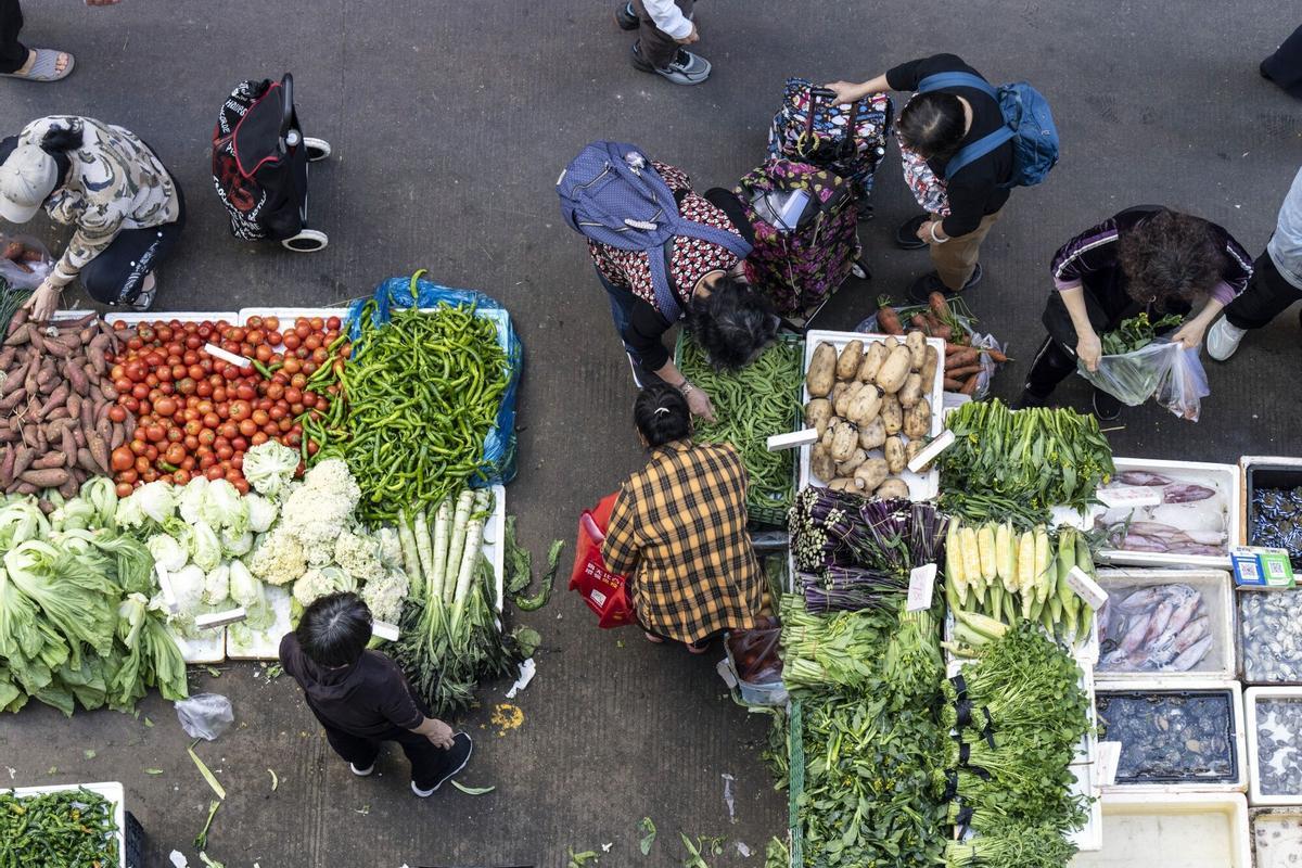 Mercado de Jiuxia en Shenzhen, China